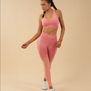 Gymshark three piece coral ombré set